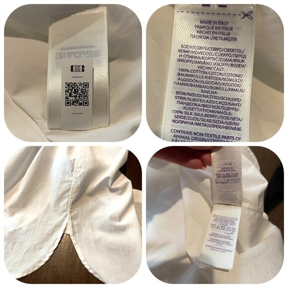 NWOT $995 Ralph Lauren Purple label Cormac Bow White Shirt - Picture 7 of 17